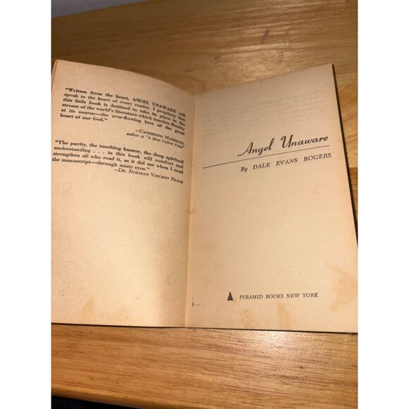 "Angel Unaware" By Dale Evans Rogers Pyramid Books Paperback Edition 1963 - Picture 6 of 10